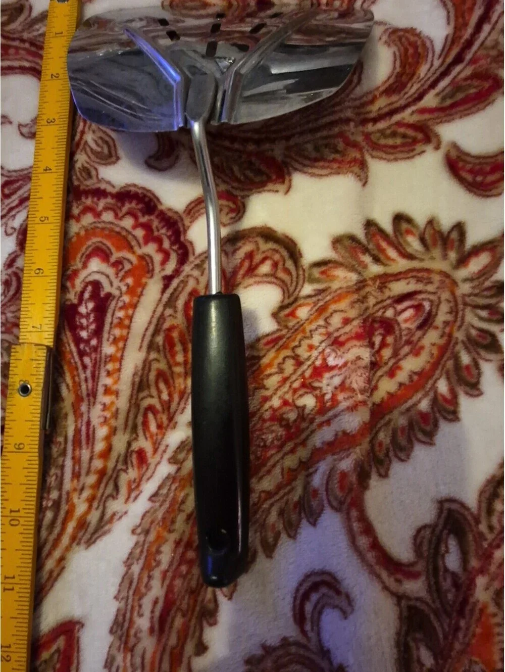 Vintage Foley Wide Curved Slotted Spatula Lifter Turner Fish Stainless